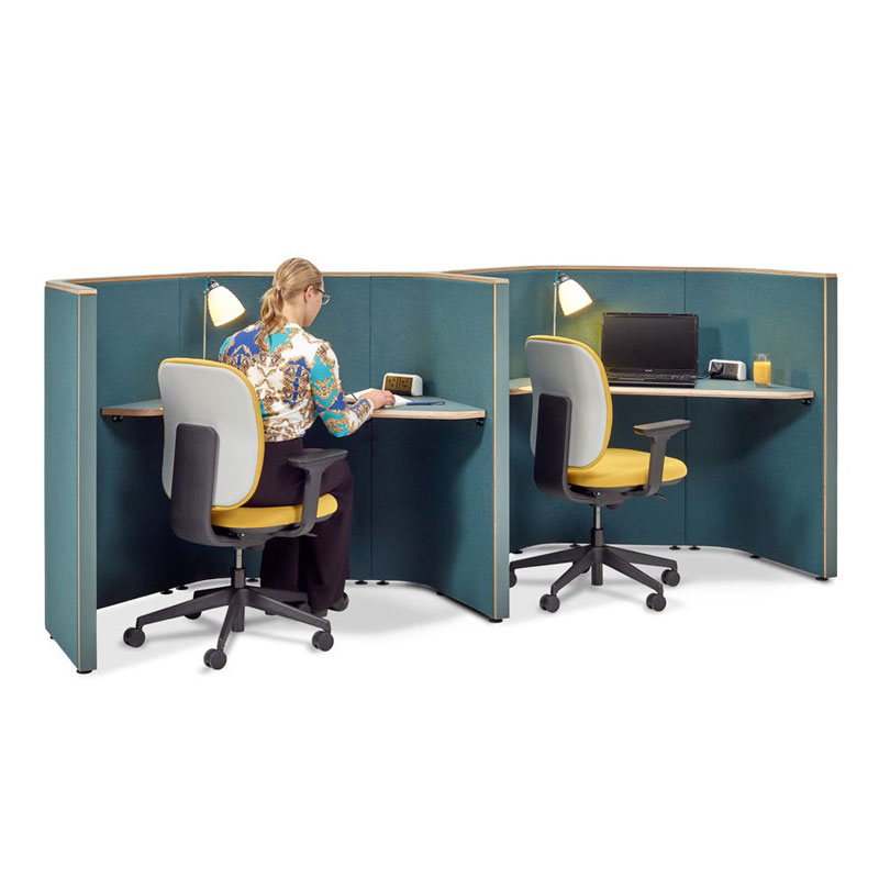 Bee acoustic office work pod with desks