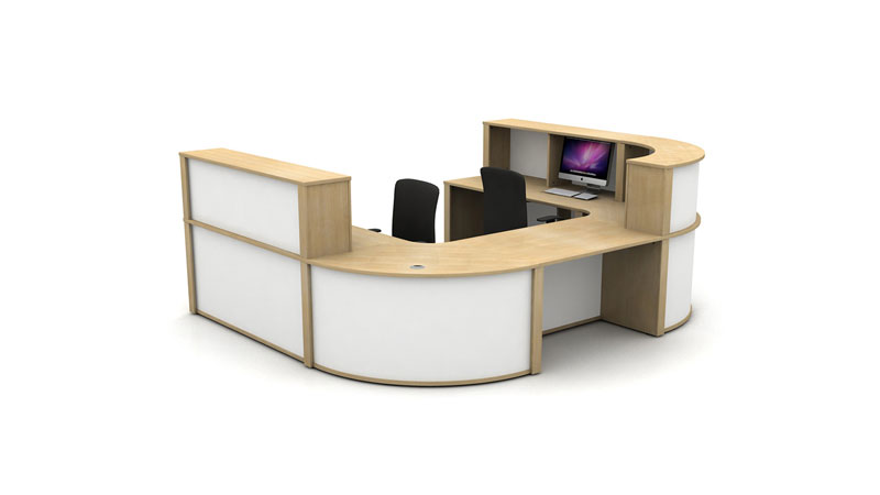 Mobili curved reception desk