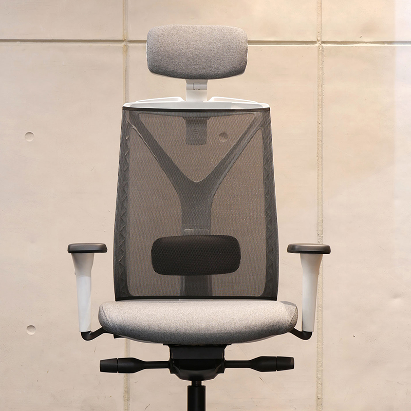 Modena mesh back office task chair, front, white
