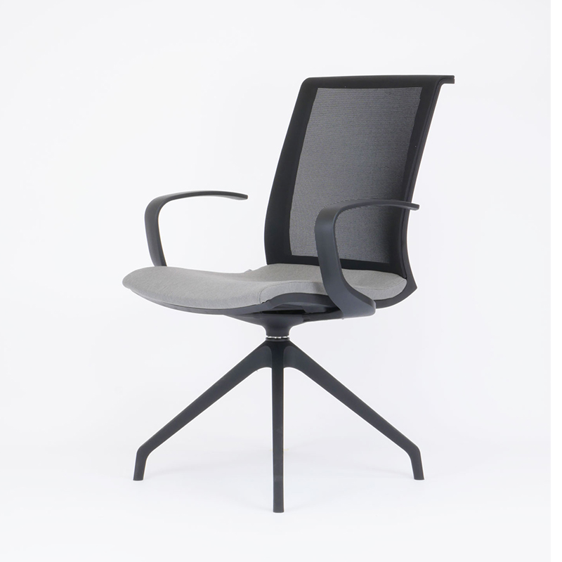 Prague mesh back meeting chair with armrests, front