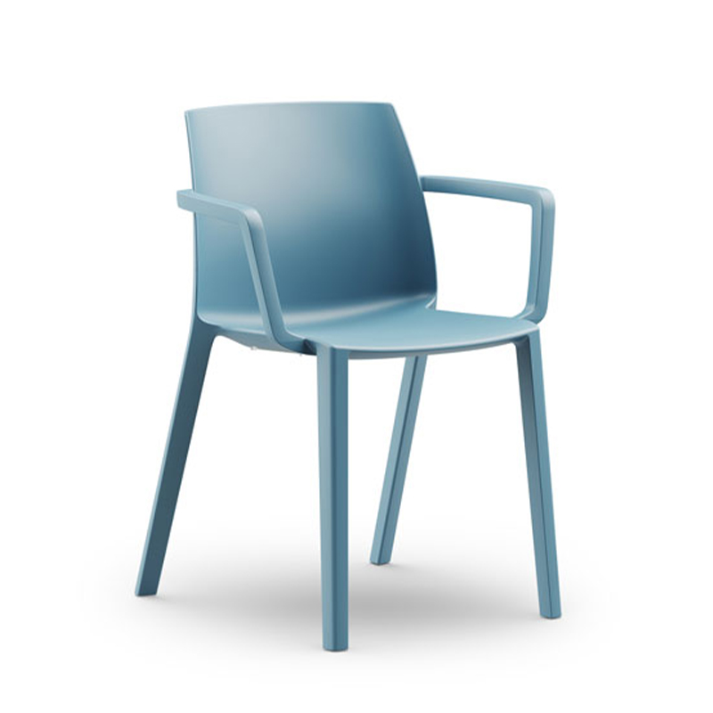Palermo meeting chair with integrated armrests, teal