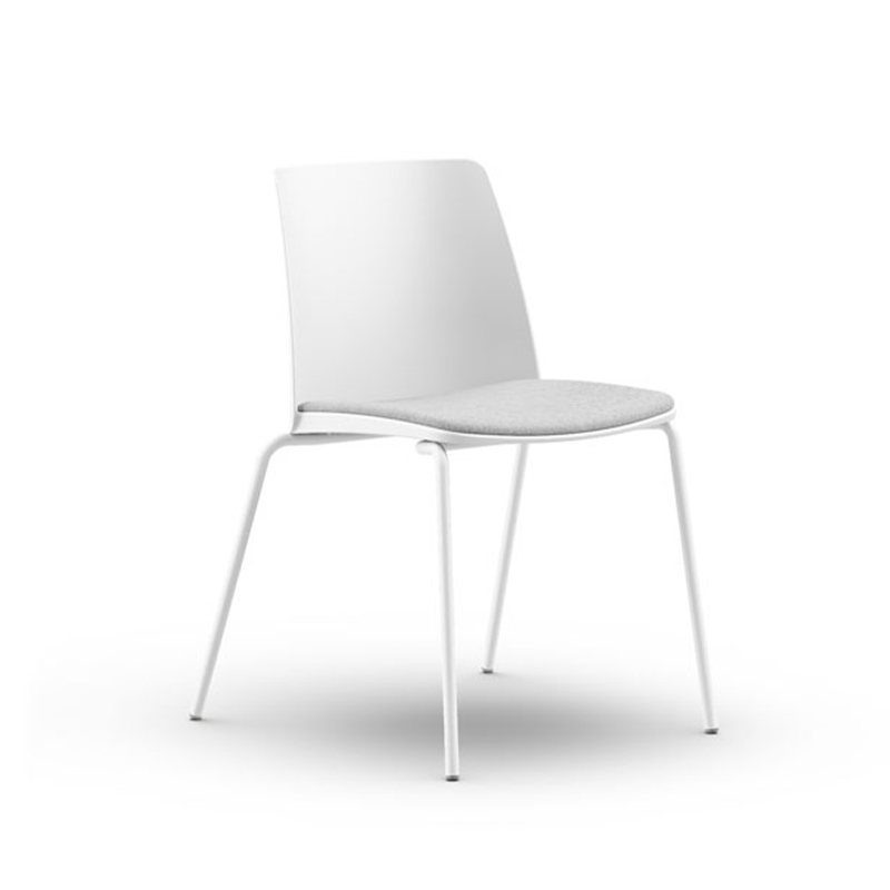 Seattle conference meeting chair, 4 legs, white