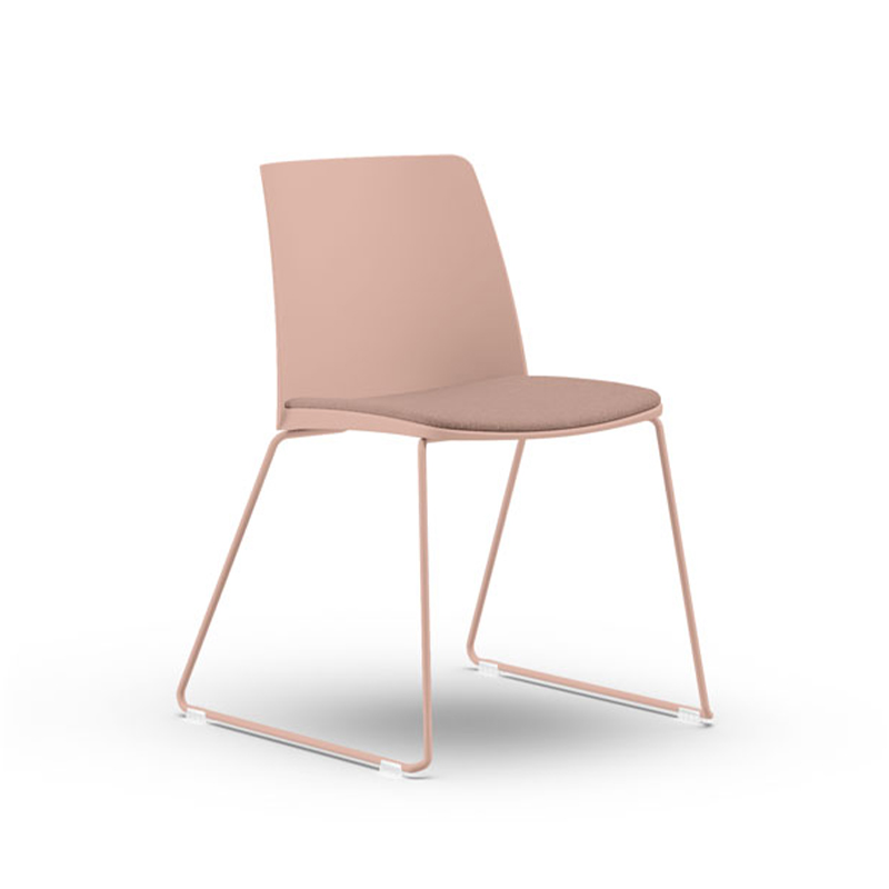 Seattle conference meeting chair, sled base, pink