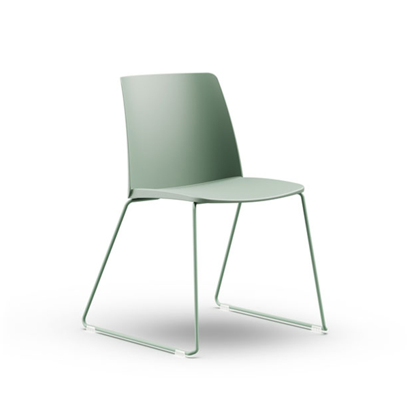 Seattle conference meeting chair, sled base, green