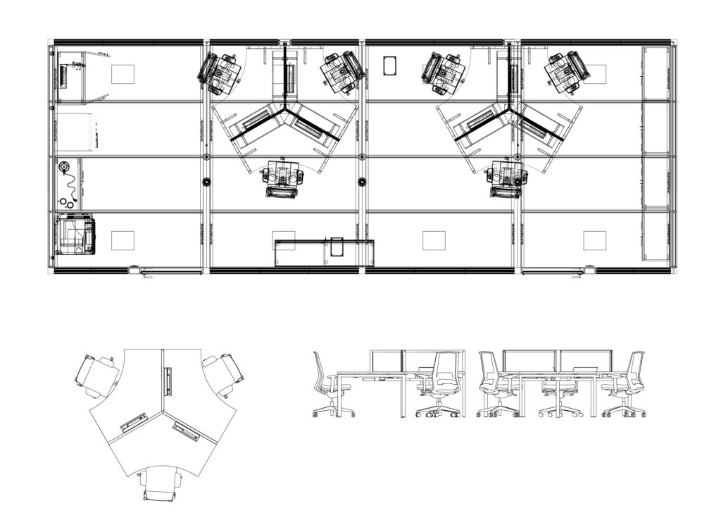 Design for NHS office pod at Norfolk & Norwich Hospital