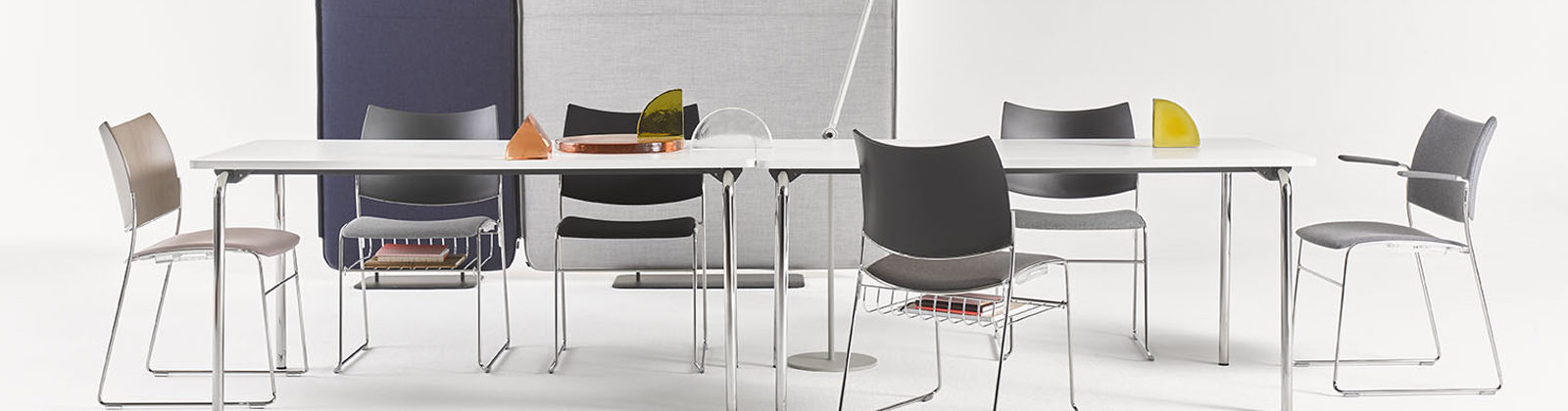 Curvy chairs at office meeting table