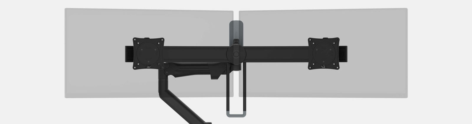 Levo Monitor Arm with Twin Screen Rail