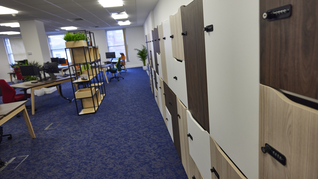 Davies Group new office storage lockers