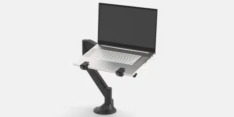 Monitor arms for office desk.