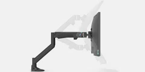 Monitor arms for office desk.