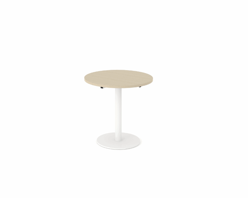 An occasion table with wood top.