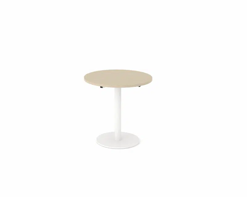 An occasion table with wood top.