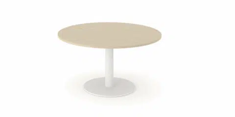 An occasion table with wood top.