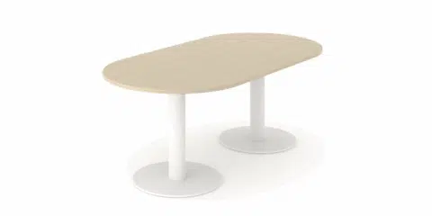 An occasion table with wood top.