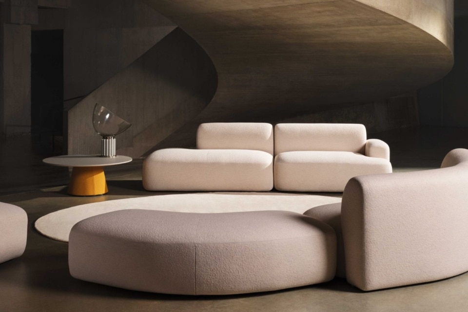 Modular Furniture in Concrete Architectural Space.