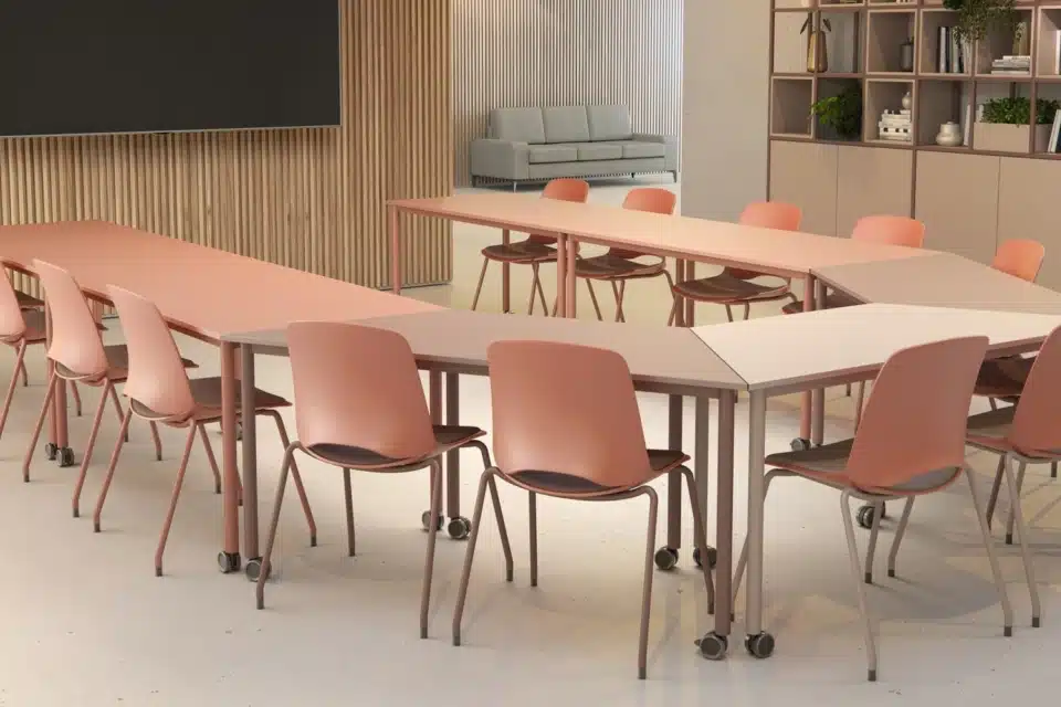 Modular Zenith Tables and Chairs in Meeting Room Setup.