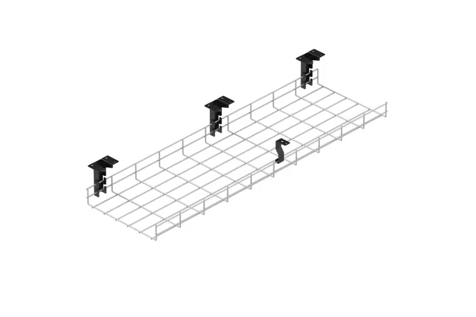 Galvanised steel wire cable management basket,
