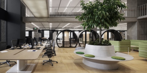 Modular acoustic meeting pod by The Meeting Pod Company, featuring soundproof panels, comfortable seating, integrated lighting, and a modern design.